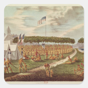 Sticker Carré Vue du grand traité tenu à Prairie du