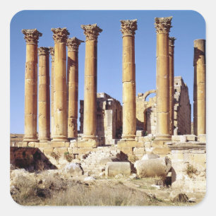 Sticker Carré Vue du Temple d'Artémis, construit c.386 AD