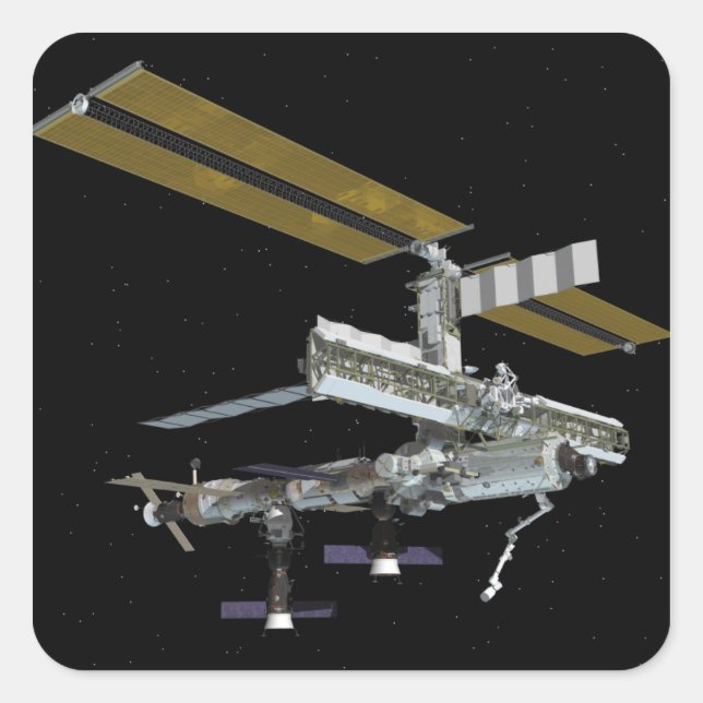 Sticker Carré Vue générée par ordinateur (Devant)