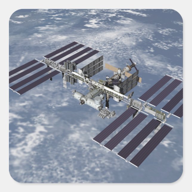 Sticker Carré Vue générée par ordinateur 2 (Devant)