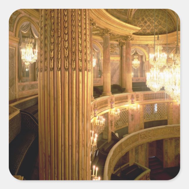 Sticker Carré Vue intérieure de l'Opéra vers l'extérieur (Devant)