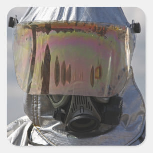 Sticker Carré Vue rapprochée d'un pompier