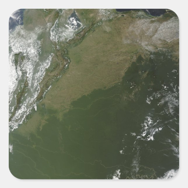 Sticker Carré Vue satellite de la Colombie-Est (Devant)