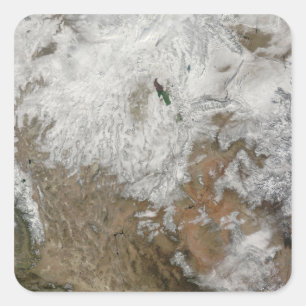 Sticker Carré Vue satellite sur l'ouest des États-Unis