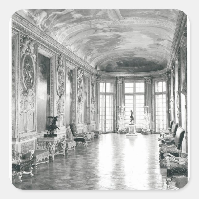 Sticker Carré Vue sur la Galerie d'Hercule, conçue en 1640 (Devant)