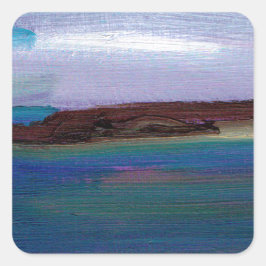 Sticker Carré Vue sur la mer de Long Sands