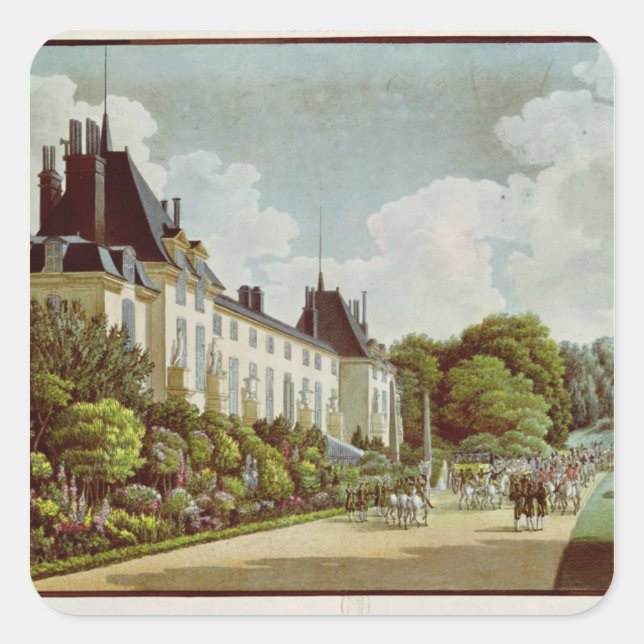 Sticker Carré Vue sur le Château de la Malmaison (Devant)