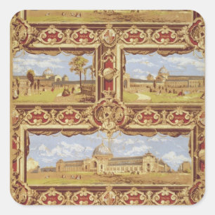Sticker Carré Vues de l'exposition internationale, 1862, Wallp