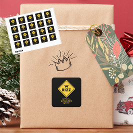 Sticker Carré W rizz US warning sign Meme Funny Quote