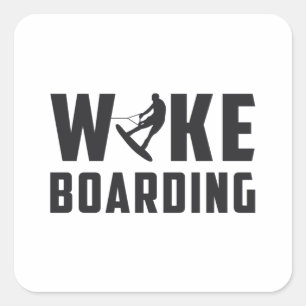Sticker Carré Wakeboard Wakeboard Amateurs de Wakeboard Cadeau