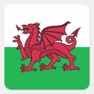 Sticker Carré Wales Dragon