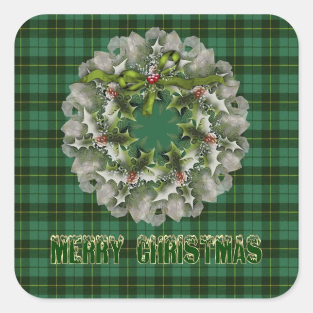 Sticker Carré Wallace Hunter Tartan écossais (Devant)