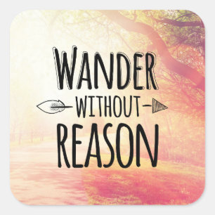 Sticker Carré Wander Without