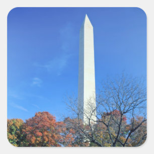 Sticker Carré WASHINGTON, D.C. États-Unis. Monument Washington s