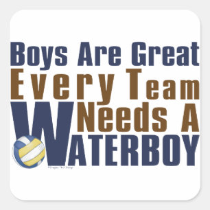 Sticker Carré Waterboy Vollyball dans le bleu