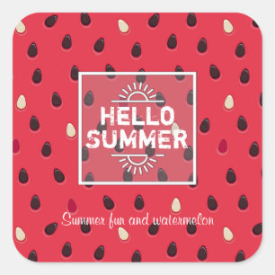 Sticker Carré Watermelon Pattern Personalized