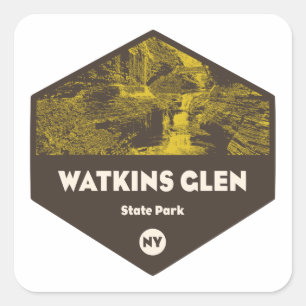 Sticker Carré Watkins Glen State Park New York