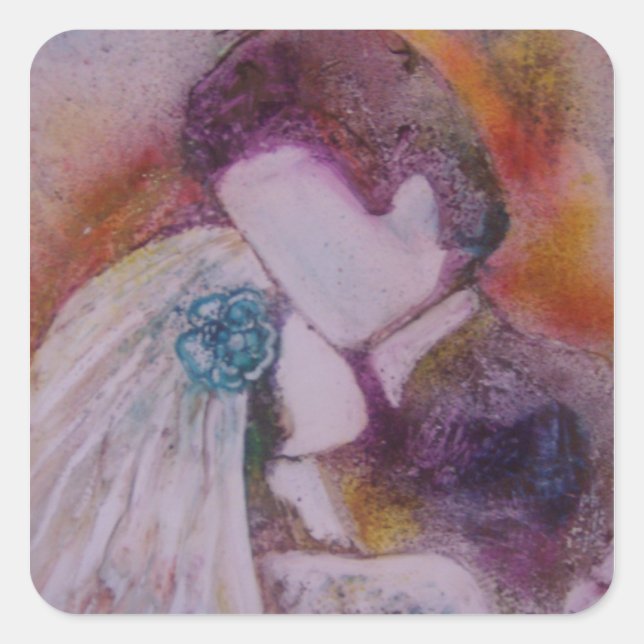 Sticker Carré "Wedding Day" (Devant)