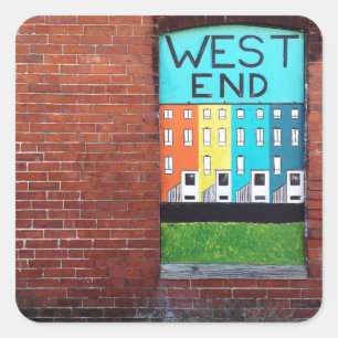 Sticker Carré west end city wall art