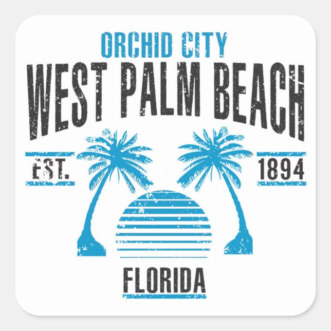 Sticker Carré West Palm Beach (Devant)