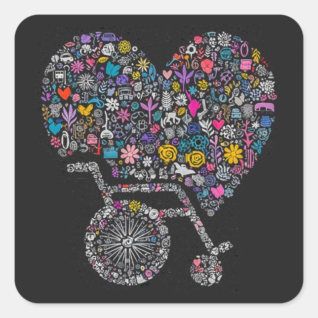 Sticker Carré Wheel of Many Lives (Devant)