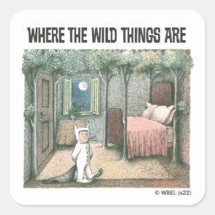 Sticker Carré Where The Wild Things Are   Scène 3