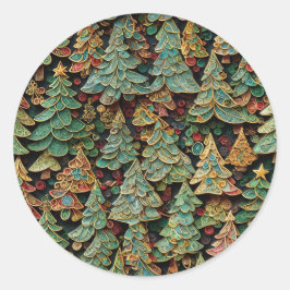 Sticker Carré Whimsey Forêt de Noël