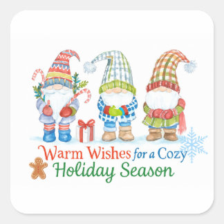Sticker Carré Whimsicale wishes for  cozy holiday season