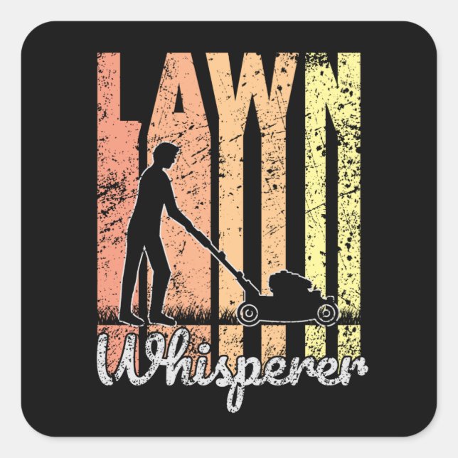 Sticker Carré Whisperer de pelouse (Devant)