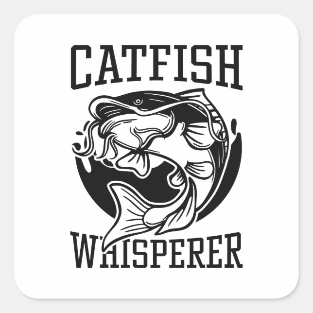 Sticker Carré Whisperer de poisson (Devant)