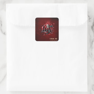 Sticker Carré Whispers du coeur : La magie de l'amour