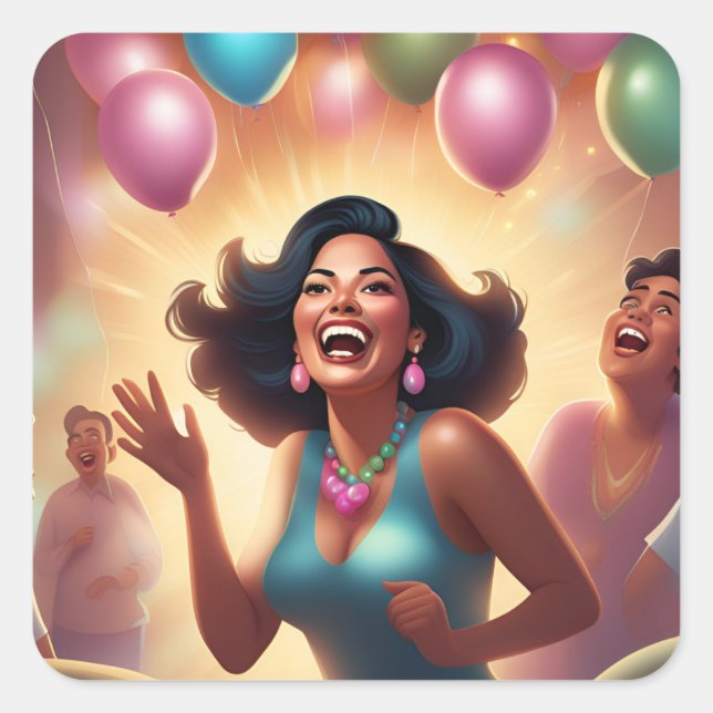 Sticker Carré Whispers of Joy (Devant)