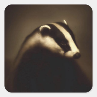 Sticker Carré Whispers of the Woodland Badger