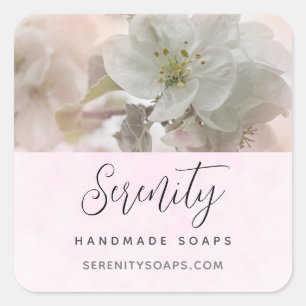 Sticker Carré White Apple Blossom Photoshop Business