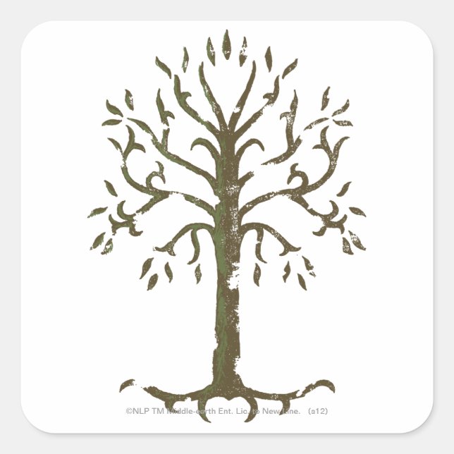 Sticker Carré White Tree of Gondor (Devant)