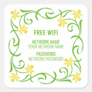 Sticker Carré Wifi Gratuit