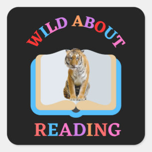 STICKER CARRÉ WILD À PROPOS DE LA LECTURE