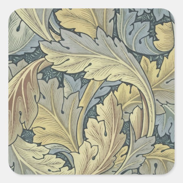 Sticker Carré William Morris Acanthus Leaves (Devant)