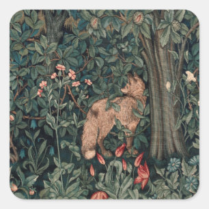 Sticker Carré William Morris Faune sauvage Fox