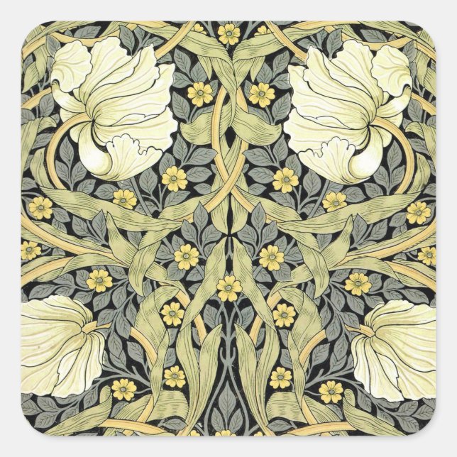 Sticker Carré William Morris Pimpernel Fond d'écran floral (Devant)