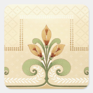 Sticker Carré William Morris Row of Lilies