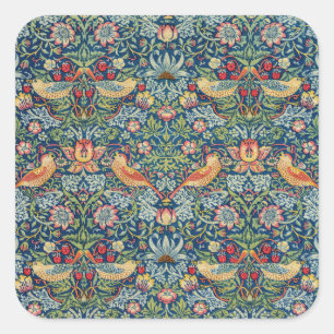 Sticker Carré William Morris - Thief aux fraises