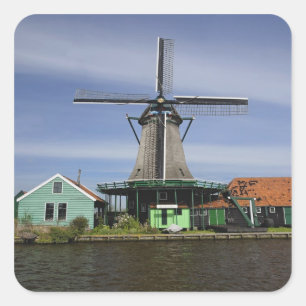 Sticker Carré Windmill, Zaanse Schans, Hollande, Pays-Bas 3