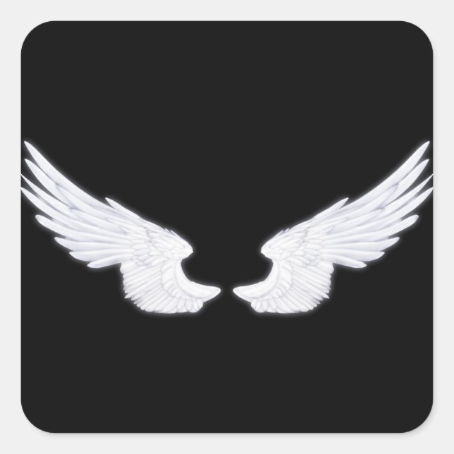 Sticker Carré Wings de Falln White Angel (Devant)