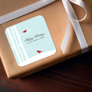 Sticker Carré Winter Birds