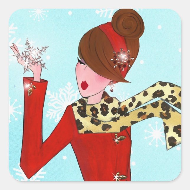 Sticker Carré "Winter DIVA" (Devant)