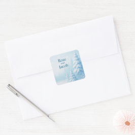 Sticker Carré Winter Wonderland Wedding 