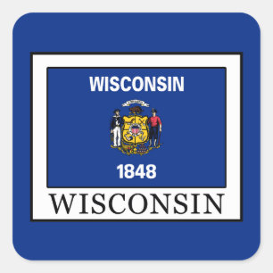 Sticker Carré Wisconsin