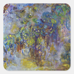 Sticker Carré Wisteria (moitié droite) de Claude Monet