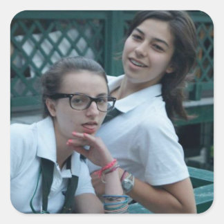 Sticker Carré Wit da Fabs